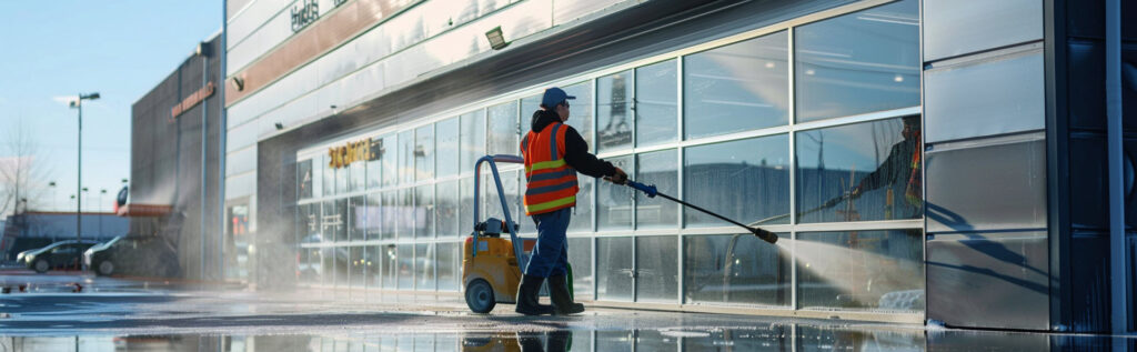 Pressure Washing Retail Spaces